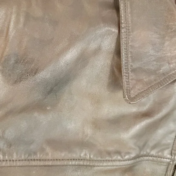 Leather Jacket Women's Large? Brown Zip Front Hand Painted Horses Modified - Picture 2 of 16